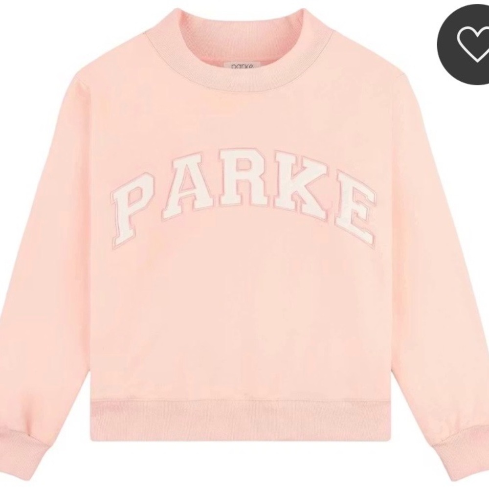 Parke Ballet Pink Varsity Mockneck Sweatshirt